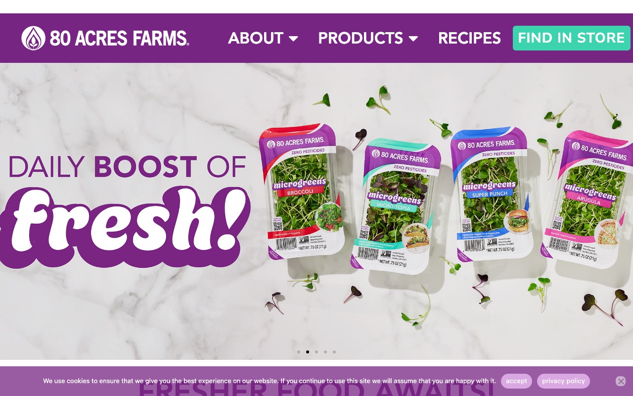 80 Acres Farms 完全自動化垂直農場