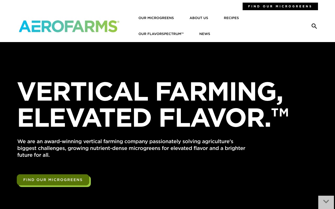 AeroFarms 垂直農場エアロポニクス