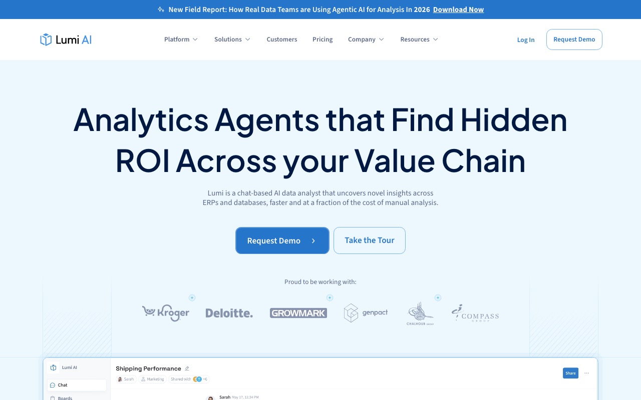 Lumi AIのエンタープライズアナリティクスプラットフォーム
