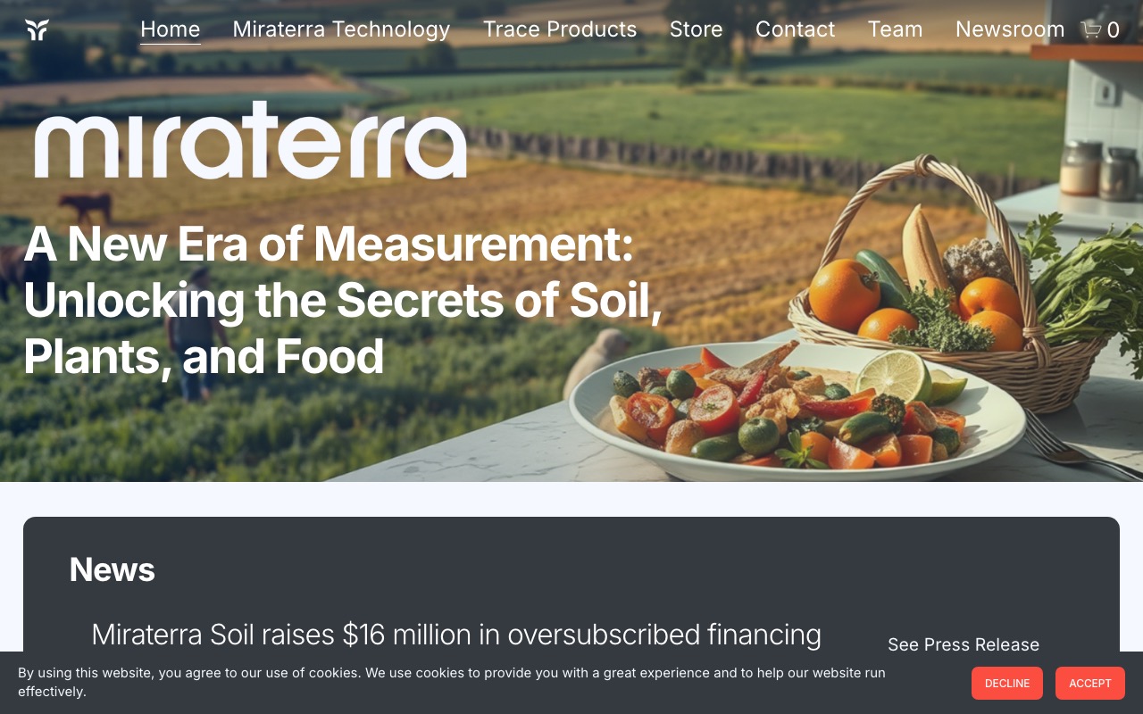 Miraterraの公式サイト