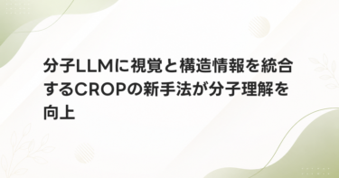 分子LLMに視覚と構造情報を統合するCROPの新手法が分子理解を向上