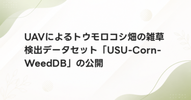 UAVによるトウモロコシ畑の雑草検出データセット「USU-Corn-WeedDB」の公開