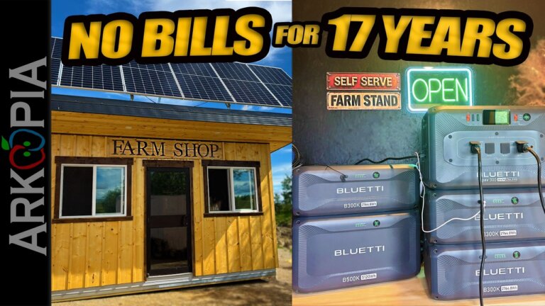 ⚡️Farm Shop Solar Install⚡️Off Grid - No Bills - 16kwh & 2.7kw pv- #Solar #Offgrid #BLUETTI