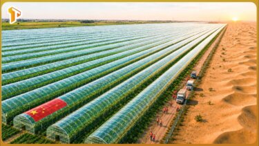 【話題】中国の砂漠から生まれた超巨大農場、1年間の食料生産量は？