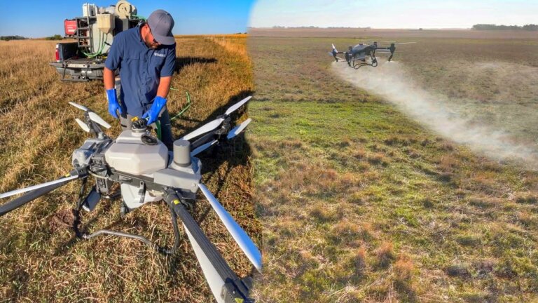 Drone Spraying Our Pastures!