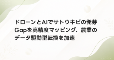 ドローンとAIでサトウキビの発芽Gapを高精度マッピング、農業のデータ駆動型転換を加速