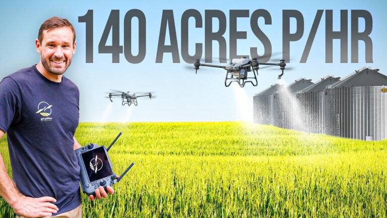 Drones Spray 140 Acres Per hour: Vlog