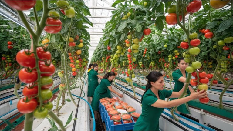 Modern Tomato 🍅 Farming Techniques | Tomato Growing | Tomato planting Tips | Harvesting Tomato 🍅