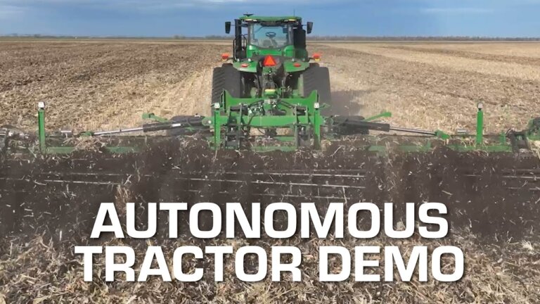 John Deere Autonomous Tractor in the Field