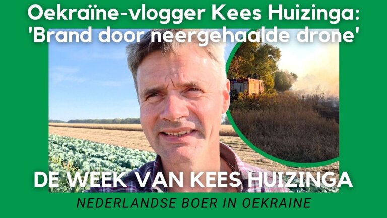 Ukraine vlogger Kees Huizinga: 'Fire on the land caused by downed drone'